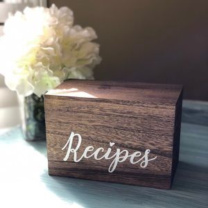 Custom Wooden Recipe Box